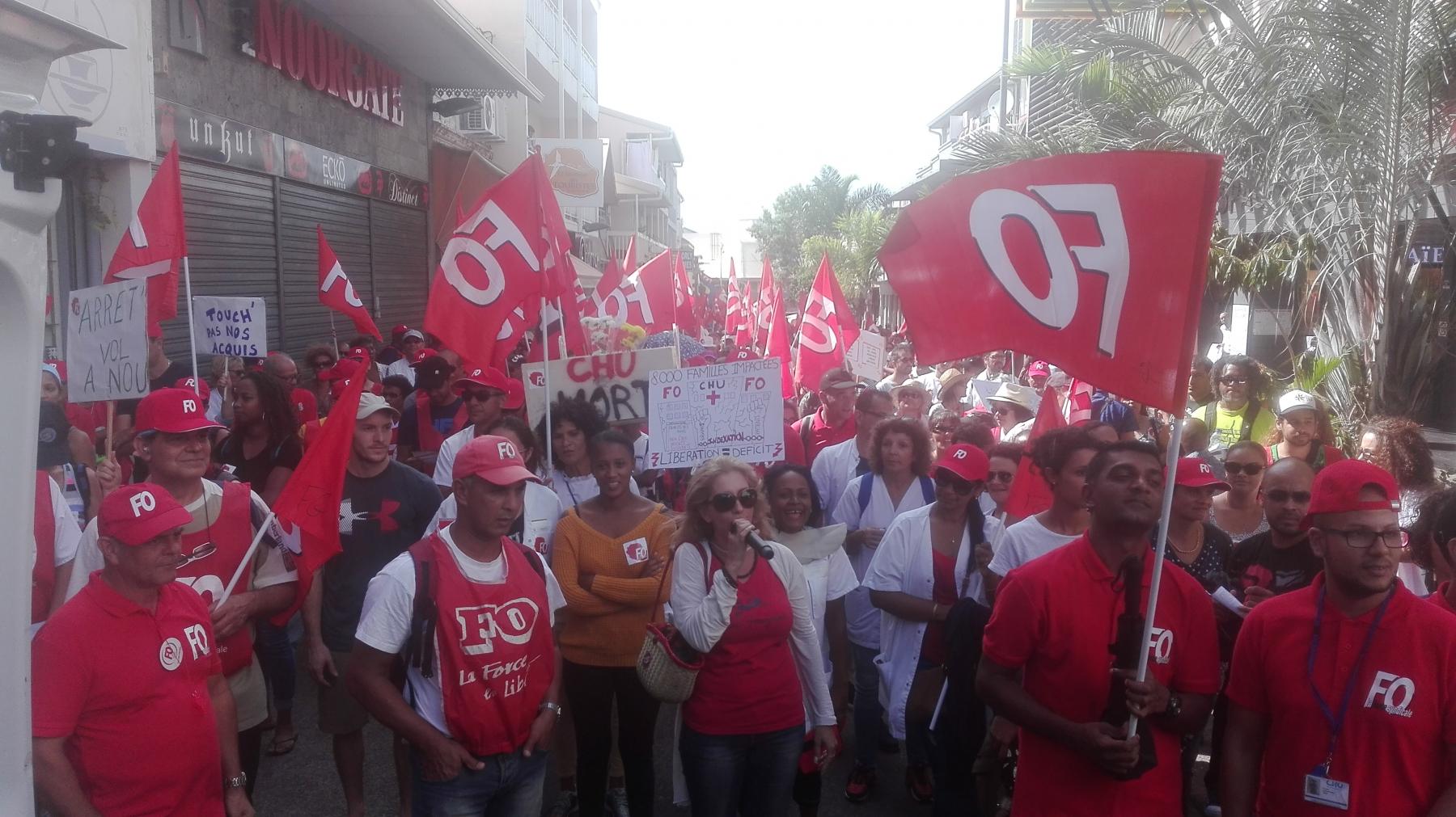 Mobilisation dans les rues de la R&eacute;union
