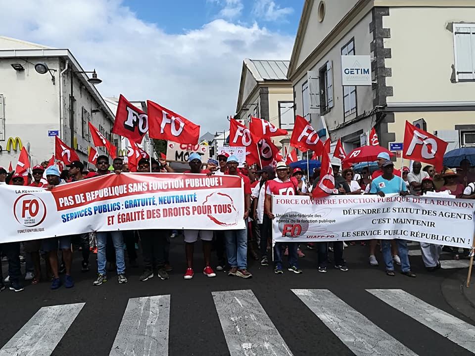 Mobilisation dans les rue de la R&eacute;union